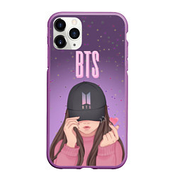 Чехол iPhone 11 Pro матовый BTS Bulletproof Boy Scout, цвет: 3D-фиолетовый