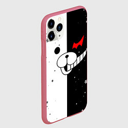 Чехол iPhone 11 Pro матовый НОВОГОДНИЙ МОНОКУМА ЧЁРНО БЕЛЫЙ НОВЫЙ ГОД 2022, цвет: 3D-малиновый — фото 2