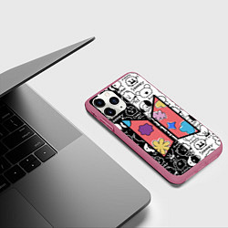 Чехол iPhone 11 Pro матовый Permission To Dance SPLIT BT21, цвет: 3D-малиновый — фото 2