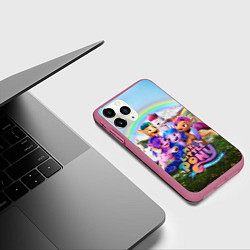 Чехол iPhone 11 Pro матовый My Little Pony: A New Generation, цвет: 3D-малиновый — фото 2