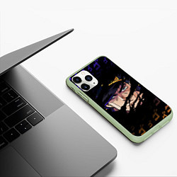Чехол iPhone 11 Pro матовый JOJOS BIZARRE ADVENTURE ЛИЦО ГЕРОЯ, цвет: 3D-салатовый — фото 2