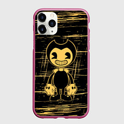 Чехол iPhone 11 Pro матовый Bendy and the ink machine - Бенди, цвет: 3D-малиновый
