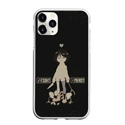 Чехол iPhone 11 Pro матовый Undertale Determination, цвет: 3D-белый