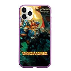 Чехол iPhone 11 Pro матовый Warhammer арт, цвет: 3D-фиолетовый
