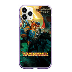 Чехол iPhone 11 Pro матовый Warhammer арт, цвет: 3D-светло-сиреневый