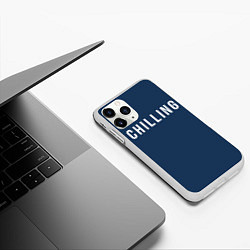 Чехол iPhone 11 Pro матовый C H I L L I N G, цвет: 3D-белый — фото 2