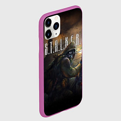 Чехол iPhone 11 Pro матовый СТАЛКЕР ТЕНИ ЧЕРНОБЫЛЯ, ЧАЭС STALKER, цвет: 3D-фиолетовый — фото 2