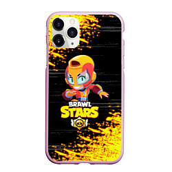 Чехол iPhone 11 Pro матовый BRAWL STARS MAX НЕОНОВЫЕ ШТРИХИ, цвет: 3D-розовый