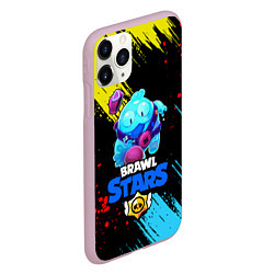 Чехол iPhone 11 Pro матовый BRAWL STARS БЕГУЩИЙ SQUEAK, цвет: 3D-розовый — фото 2