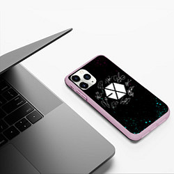 Чехол iPhone 11 Pro матовый EXO BAND НЕОНОВЫЕ БРЫЗГИ КРАСОК, цвет: 3D-розовый — фото 2