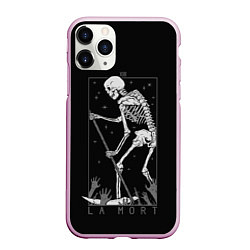 Чехол iPhone 11 Pro матовый Жнец La Mort, цвет: 3D-розовый