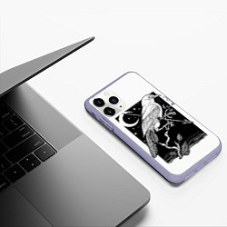 Чехол iPhone 11 Pro матовый Оккультный Ворон, цвет: 3D-светло-сиреневый — фото 2