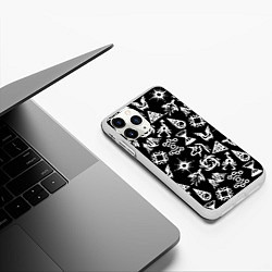 Чехол iPhone 11 Pro матовый EXO BAND SYMBOL PATTERN WHITE K-POP, цвет: 3D-белый — фото 2