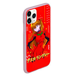 Чехол iPhone 11 Pro матовый Аска Лэнгли Сорью Evangelion, цвет: 3D-розовый — фото 2