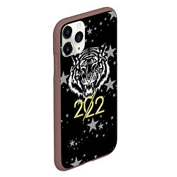 Чехол iPhone 11 Pro матовый Символ года тигр 2022 Ура-Ура!, цвет: 3D-коричневый — фото 2