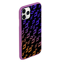 Чехол iPhone 11 Pro матовый JOJOS BIZARRE ADVENTURE PATTERN, цвет: 3D-фиолетовый — фото 2