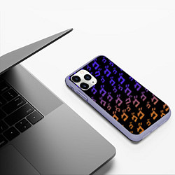 Чехол iPhone 11 Pro матовый JOJOS BIZARRE ADVENTURE PATTERN, цвет: 3D-светло-сиреневый — фото 2