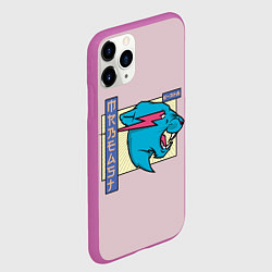 Чехол iPhone 11 Pro матовый Mr Beast Japan Full Print, цвет: 3D-фиолетовый — фото 2