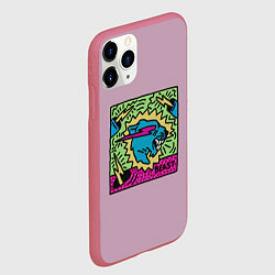 Чехол iPhone 11 Pro матовый Mr Beast Drawing Full Print, цвет: 3D-малиновый — фото 2
