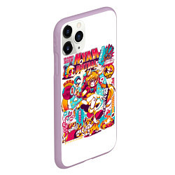 Чехол iPhone 11 Pro матовый Sailor Meow Sailor Moon, цвет: 3D-сиреневый — фото 2