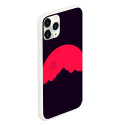 Чехол iPhone 11 Pro матовый Красная луна над сумеречными горами, цвет: 3D-белый — фото 2