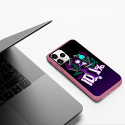 Чехол iPhone 11 Pro матовый Шигео и Ямочки - Моб Психо 100, цвет: 3D-малиновый — фото 2