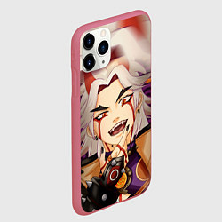 Чехол iPhone 11 Pro матовый АРАТАКИ ИТТО ЛИЦО ГЕНШИН ИМПАКТ, цвет: 3D-малиновый — фото 2