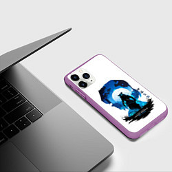 Чехол iPhone 11 Pro матовый Иноске Клинок рассекающий демонов, цвет: 3D-фиолетовый — фото 2