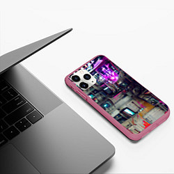 Чехол iPhone 11 Pro матовый Инженерия, цвет: 3D-малиновый — фото 2