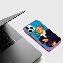 Чехол iPhone 11 Pro матовый Bully, Джимми Хопкинс, цвет: 3D-фиолетовый — фото 2