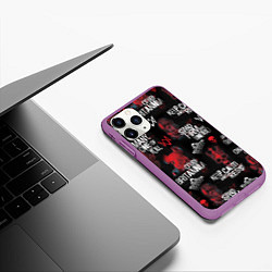 Чехол iPhone 11 Pro матовый WATCH DOGS LEGION REVOLUTION PATTERN, цвет: 3D-фиолетовый — фото 2