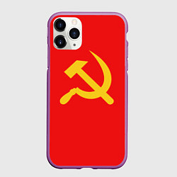 Чехол iPhone 11 Pro матовый Красный Советский союз, цвет: 3D-фиолетовый