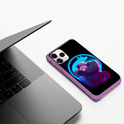 Чехол iPhone 11 Pro матовый КИНГ 7 СМЕРТНЫХ ГРЕХОВ НЕОН, цвет: 3D-фиолетовый — фото 2