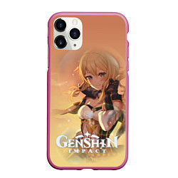 Чехол iPhone 11 Pro матовый Genshin Impact и ее герои