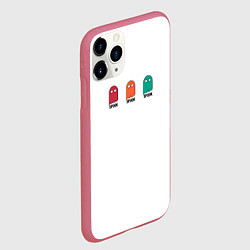 Чехол iPhone 11 Pro матовый Ghost Spook, цвет: 3D-малиновый — фото 2