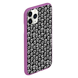 Чехол iPhone 11 Pro матовый Funny skulls, цвет: 3D-фиолетовый — фото 2