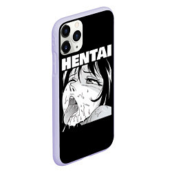 Чехол iPhone 11 Pro матовый HENTAI девочка ahegao, цвет: 3D-светло-сиреневый — фото 2