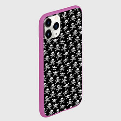 Чехол iPhone 11 Pro матовый Roger skull, цвет: 3D-фиолетовый — фото 2