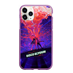 Чехол iPhone 11 Pro матовый Disco art, цвет: 3D-фиолетовый