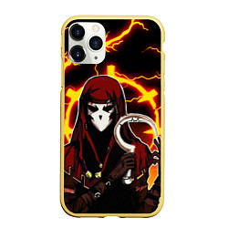 Чехол iPhone 11 Pro матовый ШУТ DARKEST DUNGEON, ОГНЕННЫЕ МОЛНИИ, цвет: 3D-желтый