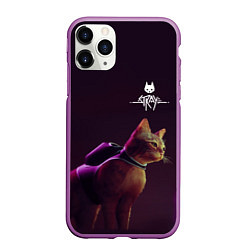 Чехол iPhone 11 Pro матовый Stray: Wandering Cat, цвет: 3D-фиолетовый