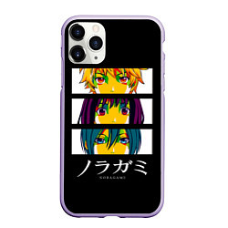 Чехол iPhone 11 Pro матовый Юкине, Ики и Ято - Noragami, цвет: 3D-светло-сиреневый