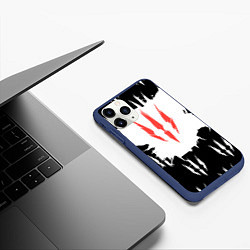 Чехол iPhone 11 Pro матовый The witcher ведьмак 3, цвет: 3D-тёмно-синий — фото 2