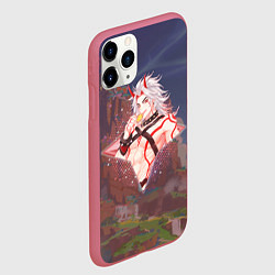 Чехол iPhone 11 Pro матовый Итто Аратаки Arataki Itto в примогеме, Genshin Imp, цвет: 3D-малиновый — фото 2