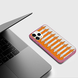 Чехол iPhone 11 Pro матовый Лисицы Foxes, цвет: 3D-малиновый — фото 2