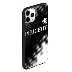 Чехол iPhone 11 Pro матовый PEUGEOT Peugeot Абстракция, цвет: 3D-черный — фото 2