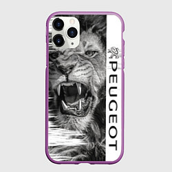 Чехол iPhone 11 Pro матовый Peugeotlion, цвет: 3D-фиолетовый