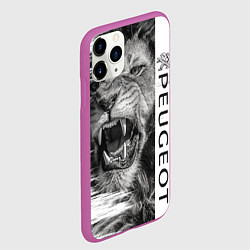 Чехол iPhone 11 Pro матовый Peugeotlion, цвет: 3D-фиолетовый — фото 2