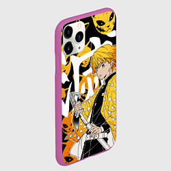 Чехол iPhone 11 Pro матовый ЗЕНИЦУ ZENITSU СТИЛЬ ГРОМА, цвет: 3D-фиолетовый — фото 2