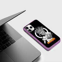 Чехол iPhone 11 Pro матовый Сенку с колбой - Доктор Стоун, цвет: 3D-фиолетовый — фото 2